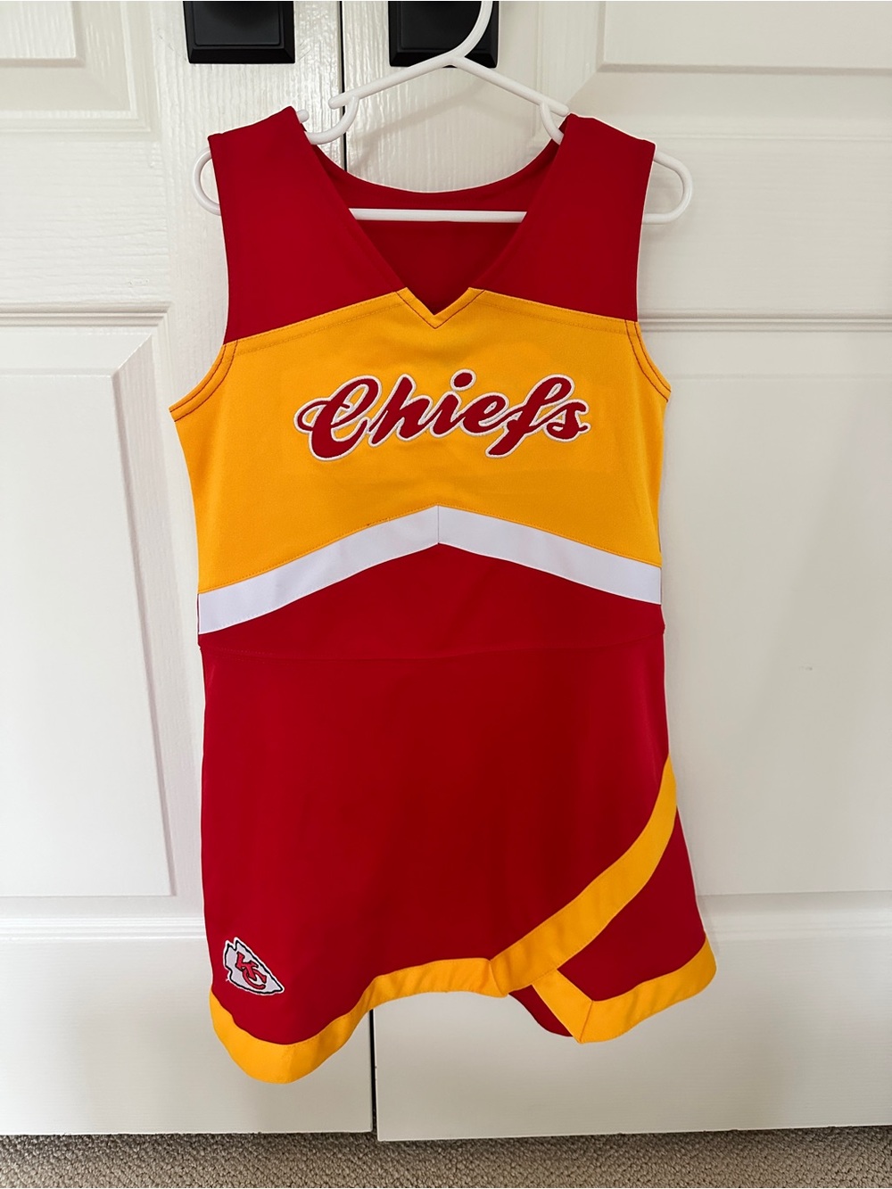Kids Chiefs Red & Gold Cheer Dress